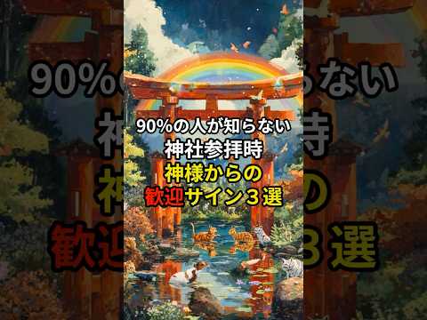 90％の人が知らない神社参拝時神様からの歓迎サイン３選#スピリチュアル#shorts#神社#開運#歓迎