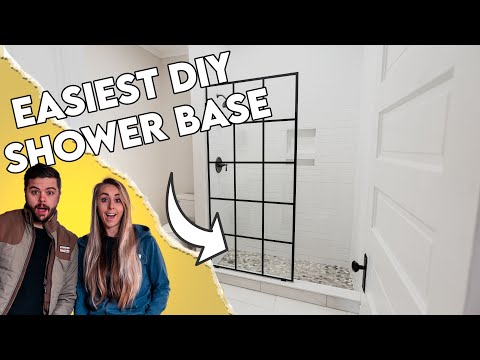 The Easiest Way to Tile A Shower Base! |  DIY Shower Base