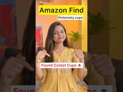 Found cutest cups Ever ☕️✨#creator #ytshortsvideo #ytshortsindia #amazonfinds #kitchenitems #ytshort