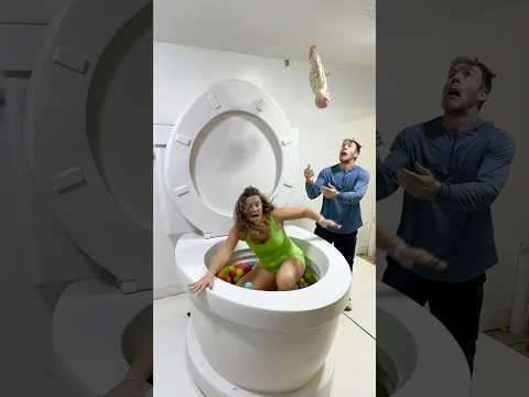 Super MEAN EXBOYFRIEND SCARED Me and BABY in the Worlds Largest Toilet and Fell In #shorts