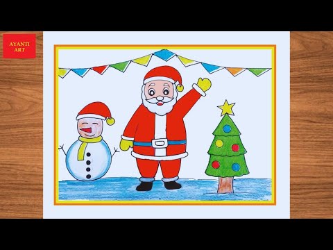 Santa Claus Drawing Very Easy ||  Merry Christmas Drawing Easy || Santa Claus Drawing ||