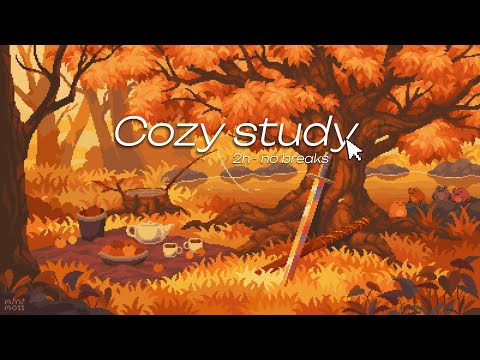 2 HOURS COZY STUDY - Autumn cozy vibes and piano music to study, work or relax!