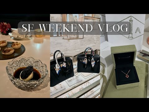 VALENTINE'S DAY IN SF | Chatty SF vlog, shopping at Van Cleef, Dior, Loewe, Celine; dinner at Nisei!