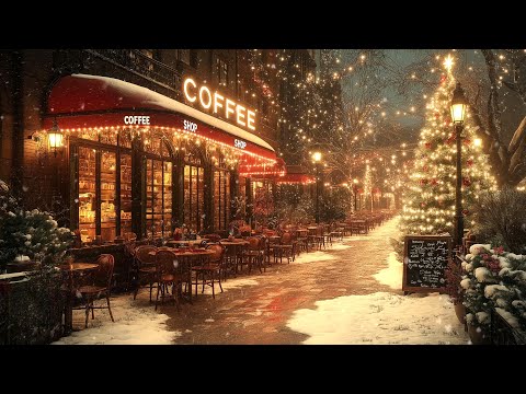 ✰ 12 HOURS ✰ Christmas Coffee Shop Ambience ✰ SMOOTH JAZZ ☆ Christmas with Jazz Music Instrumental