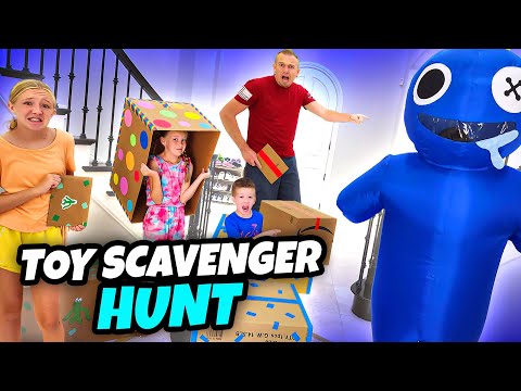 Rainbow Friends in Real Life Steal Our Surprise Eggs!! Toy Scavenger Hunt!