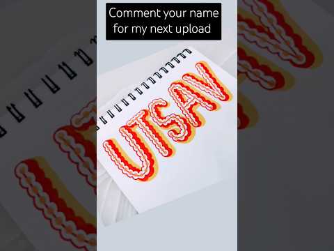 ✨🌷interesting Names Lettering idea🌷✨ #shorts #ytshorts #utsav