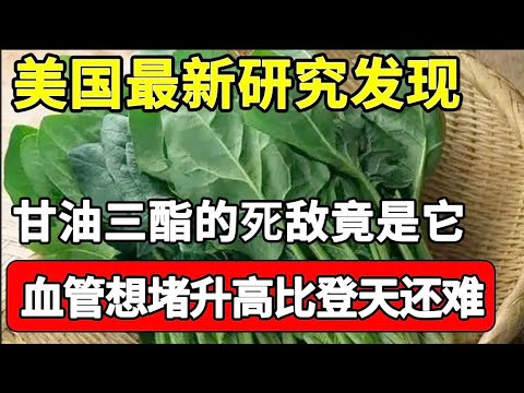 美国最新研究发现：甘油三酯的“死敌”已找到，每天吃一次，血管想堵升高比登天还难！100岁血管也畅通不堵塞【家庭大医生】