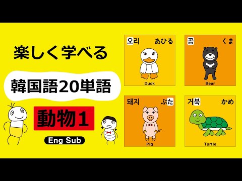 Korean & Japanese Vocabulary words - Animals Part1