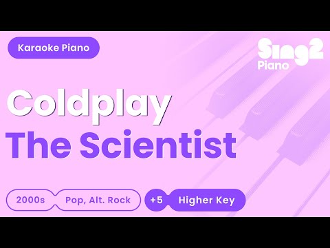 Coldplay - The Scientist (Higher Key) Piano Karaoke with Visualiser