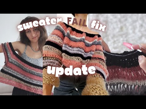 How I saved my fail scrap sweater + final results 😁😍