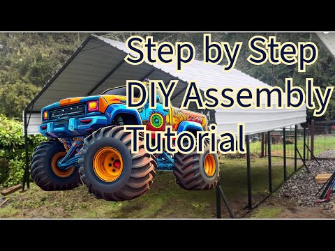 DIY How to Assemble a Carport | Instructional Tutorial Demo |  Double Vehicle Heavy Duty All Metal