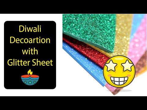 Diwali Decoration Idea with Glitter sheets | @CraftStack