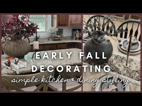 Early Fall Decorating | simple kitchen & dining styling