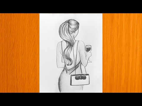 How to draw a fashion girl with beautiful hairstyle | Pencil sketch ||fashion girl drawing||