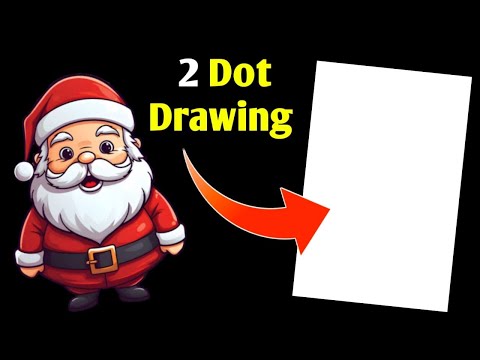 2 Easy christmas drawing/ How to draw christmas dot drawing/ Santa claus dot drawing/ christmas tree