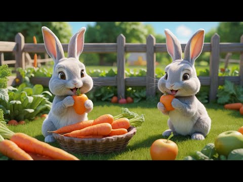 Five Little Bunnies Jumping on the Ground | Fun Nursery Rhyme for Kids | Sing-Along Song