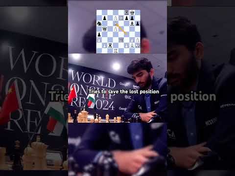 Ding Liren sacrifices his rook to checkmate Gukesh in the 12th game of the World chess championship