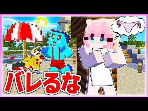 🌈ビーチで水着を盗まれた!? 最悪すぎる犯人を捜せ👙💦 【まいくら / マインクラフト】