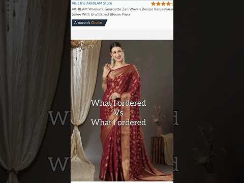 What I ordered vs what I got from Amazon #amazonsarees #amazon