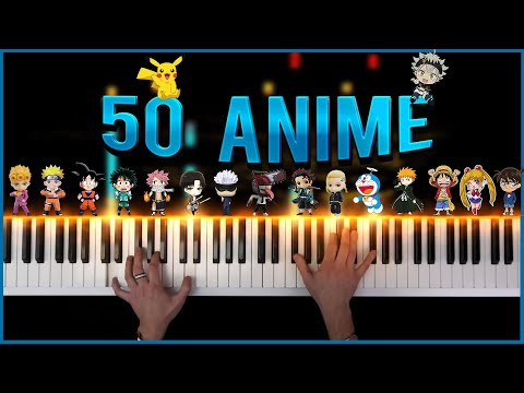 50 ANIME in 5 minutes | PIANO MEDLEY