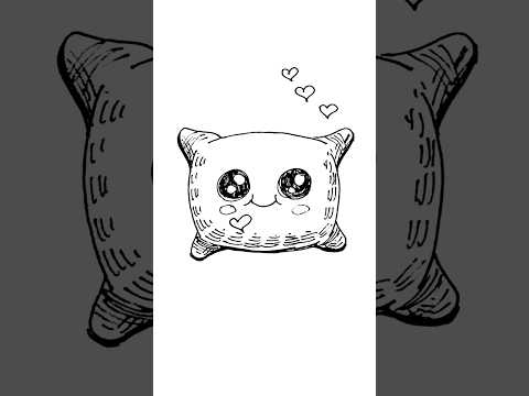 How to draw a pillow kawaii