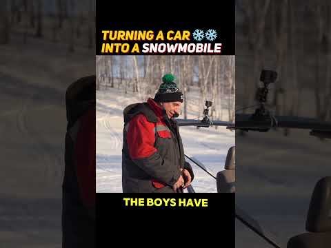 Turning a car into a snowmobile