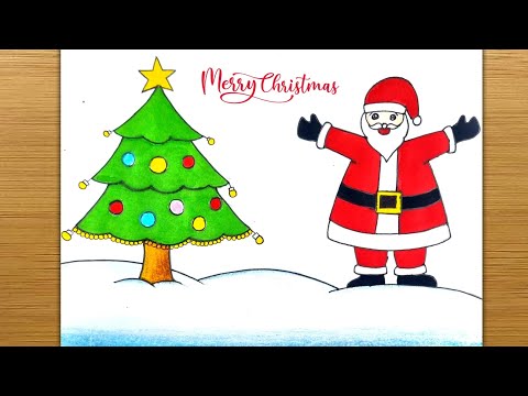 Christmas Drawing/ Christmas day drawing easy / Christmas day 2024 / Santa claus drawing / Pencil