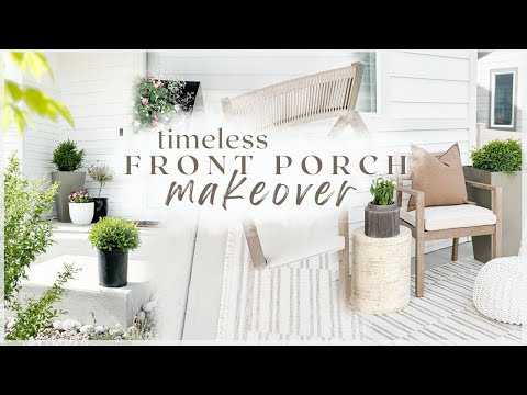 FRONT PORCH MAKEOVER! transforming our patio with new furniture & decor from Wayfair