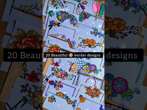 20 Beautiful border designs/Assignment front page design/Project Work Designs #love #project #shorts