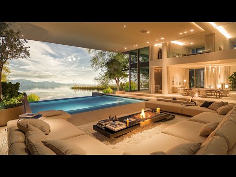 Luxury Apartment with Infinity Pool | Soothing Jazz for Focus, Study & Sleep