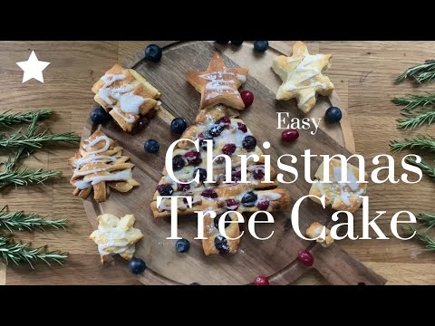 Baking Fun: DIY Christmas Tree Cake with ready-made Jus-Rol Dough! ASMR