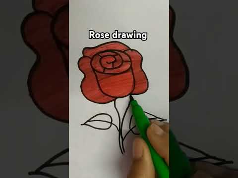 Rose drawing #drawing #diydrawing #ytshorts #shortsfeed #shortvideo #art #rose #trending #viralvideo