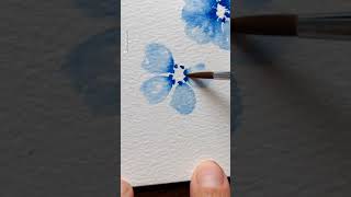 Easy watercolor tutorial: Blue Anemone Flower