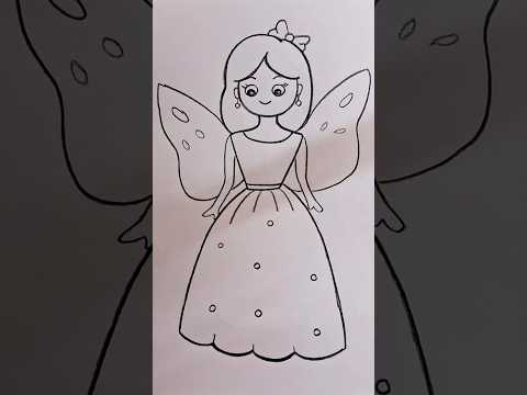 How to draw a fairy #drawing #art #simple #fairydrawing