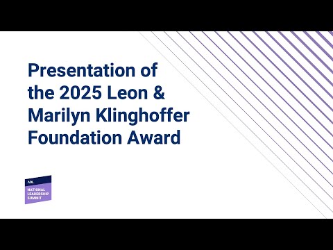 Presentation of the 2025 Leon & Marilyn Klinghoffer Memorial Award