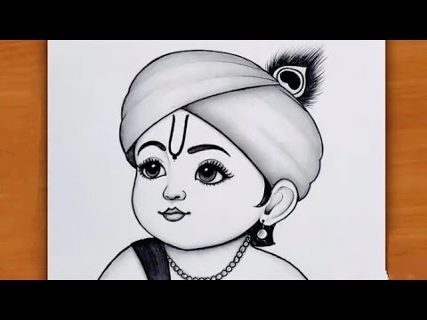 Krishna ji drawing easy / krishna ji drawing step by step /