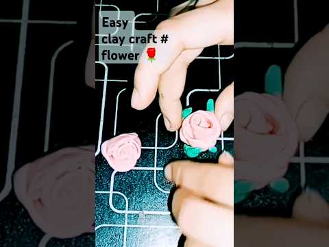 Easy clay craft #flower#diy#like #share#subscribe