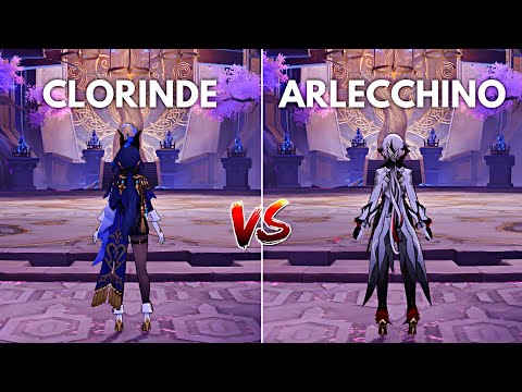 Arlecchino vs Clorinde The Ultimate Genshin Impact Showdown