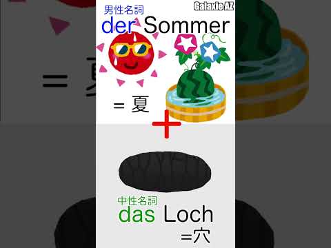 ドイツ🇩🇪語で「夏の穴」って？🗣️🧐 #shorts #ドイツ語