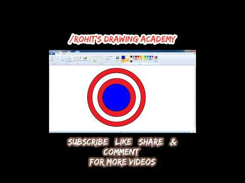 Captain America Logo drawing | Drawing in ms paint | drawing tutorial| #mspaint #captainamerica