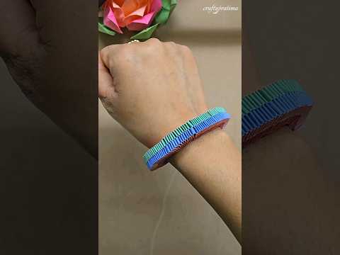 easy paper bracelet | paper crafts #diy #craft #shorts