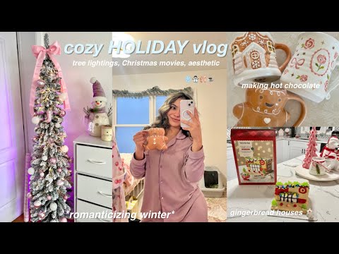 aesthetic CHRISTMAS vlog❄️⛄️cozy winter activities, hobbies, romanticizing my life