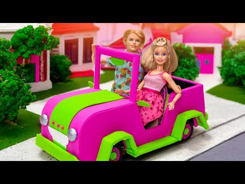 DIY Cardboard Car for Barbie 💖 Easy Doll DIYs