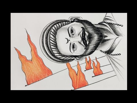 How to draw a beautiful potrait of Chatrapati Shivaji Maharaj/ Shivaji Jayanti 🚩special Drawing