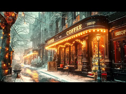 Snowy Night | Relaxing Smooth Jazz Music to Study / Relax / Work ❄️ Jazzy Coffee ☕