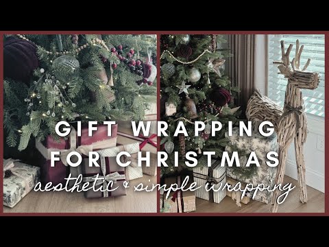 Gift Wrapping for Christmas | aesthetic & simple wrapping