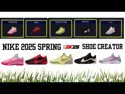 NIKE SPRING 2025  (LBJ 22,ZOOM FREAK 6, JA 2, SABRINA 2 ) NBA2K25 SHOE CREATOR TUTORIAL