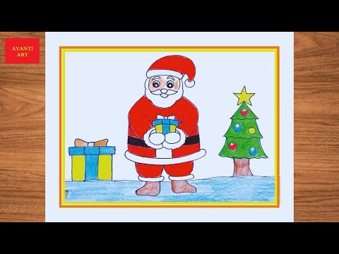 Santa Claus Drawing Very Easy ||  Merry Christmas Drawing Easy || Santa Claus Drawing ||