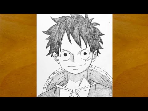 Luffy Drawing Step by Step || How to Sketch One Piece Characters Easily