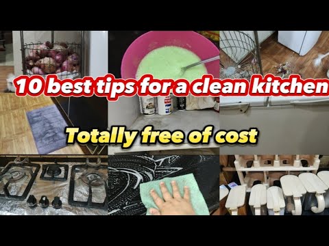 10 best Kitchen Tips For a Clean Kitchen|How to Keep Kitchen Clean & Organised|Kitchen cleaning tips